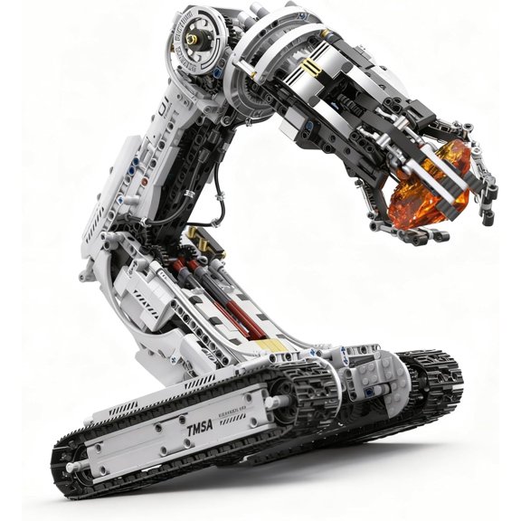 Technical Tracked Robot Arm Building Block Kits,STEM Educational Toys,Upgraded Version Remote & APP Controlled Technical Robotic Arm Set for Adult(1468Pcs)