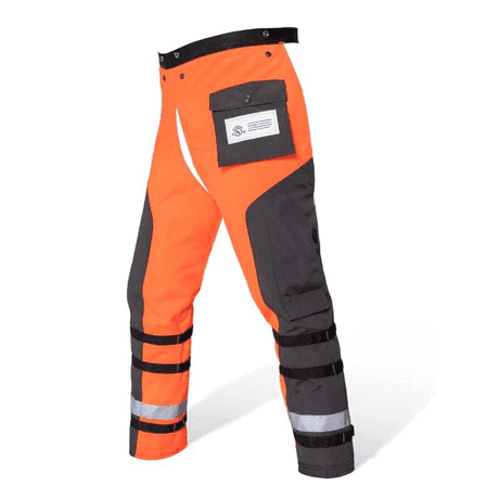 Technical Wrap Chainsaw Chaps by UL Class A 8 Layers Chainsaw Pants Apron Style Orange Black