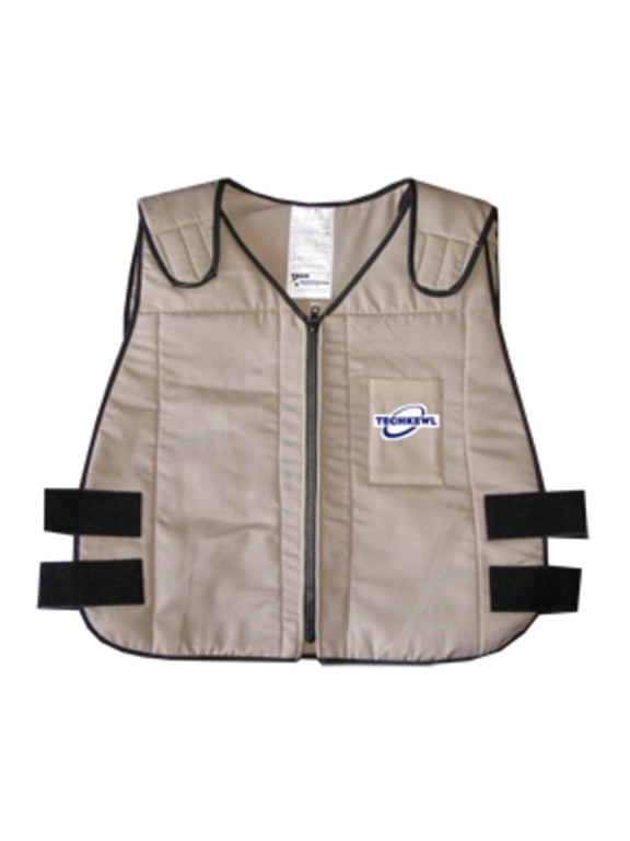 Techniche TechKewl Phase Change Cooling Vest with Inserts and Cooler - Khaki L/XL