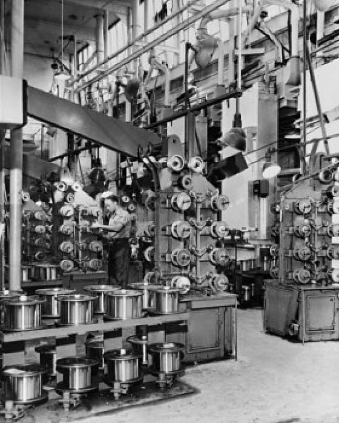Technician working in a factory Canvas Art - (24 x 36)