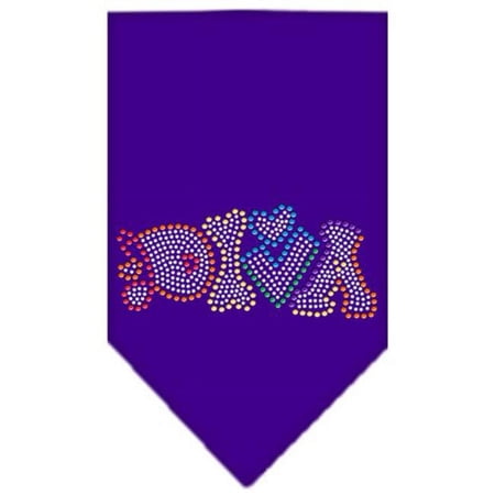 Technicolor Angel Rhinestone Pet Bandana, Purple - Small