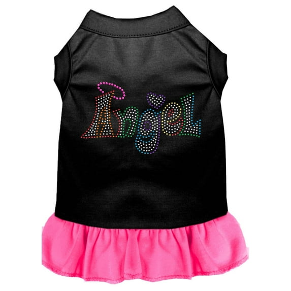 Rhinestone Pet Dog Cat Dress Rhinestone, "Technicolor Angel"