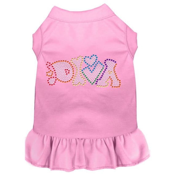 Technicolor Diva Rhinestone Pet Dress, Light Pink - Large