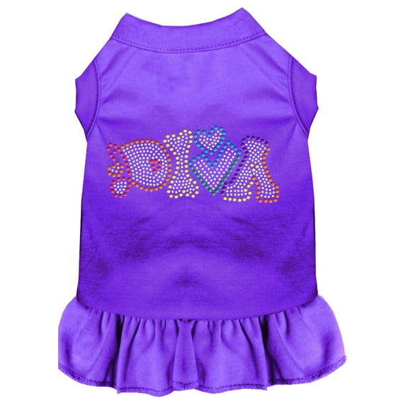 Rhinestone Pet Dog Cat Dress Rhinestone, "Technicolor Diva"