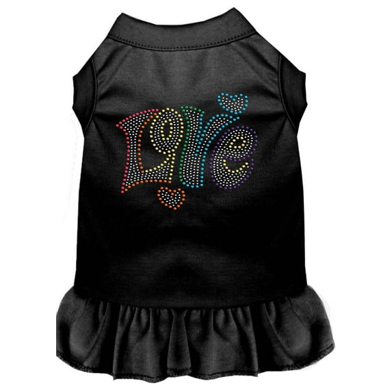 Rhinestone Pet Dog Cat Dress Rhinestone, "Technicolor Love"