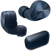 Technics - In-Ear Headphones with Noise Canceling, Microphone and Charging Case, Blue