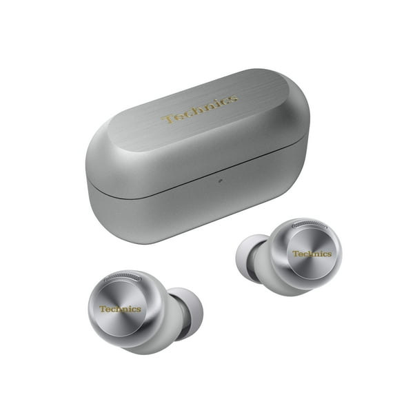 Technics Reference Class Hi-Fi Wireless Earbuds, Dolby Atmos with Head Tracking, Adaptive Noise Cancelling, 3 Device Multipoint, 10-hr Battery, Wireless Charging, Improved Fit - EAH-AZ100-S (Silver)