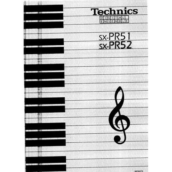 Technics SX-PR51 SX-PR52 Digital Ensemble Owners Instruction Manual REPRINT