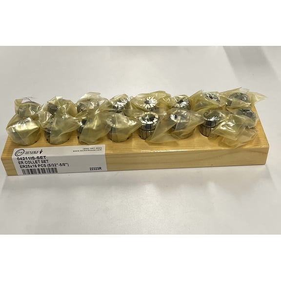 Techniks 04211IS ER 25 x 16 pc Collet Set - Inch Sizes From 5/32-5/8 By 32nds