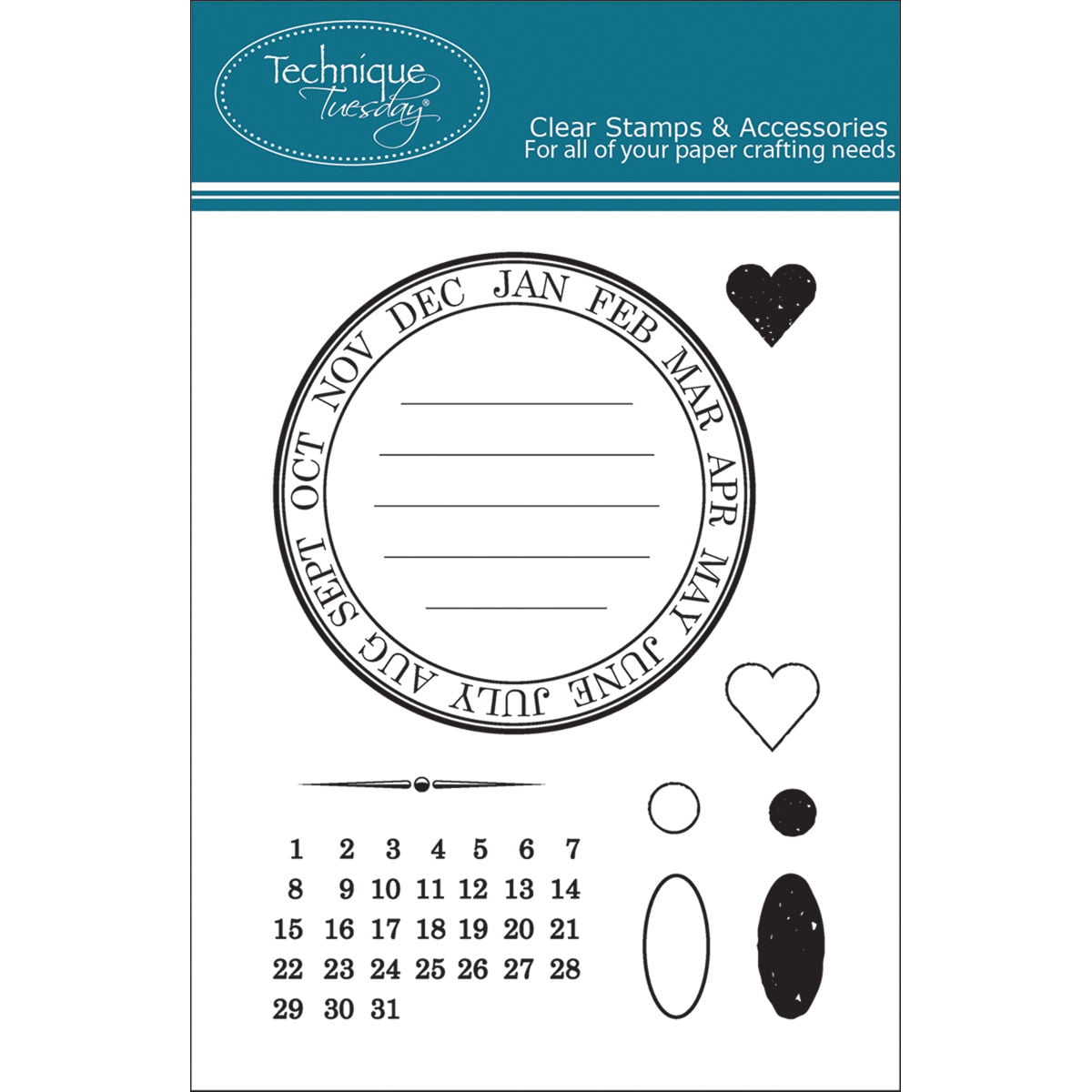 Technique Tuesday Clear Stamps 2 inchx4 inch-Planner-Yes