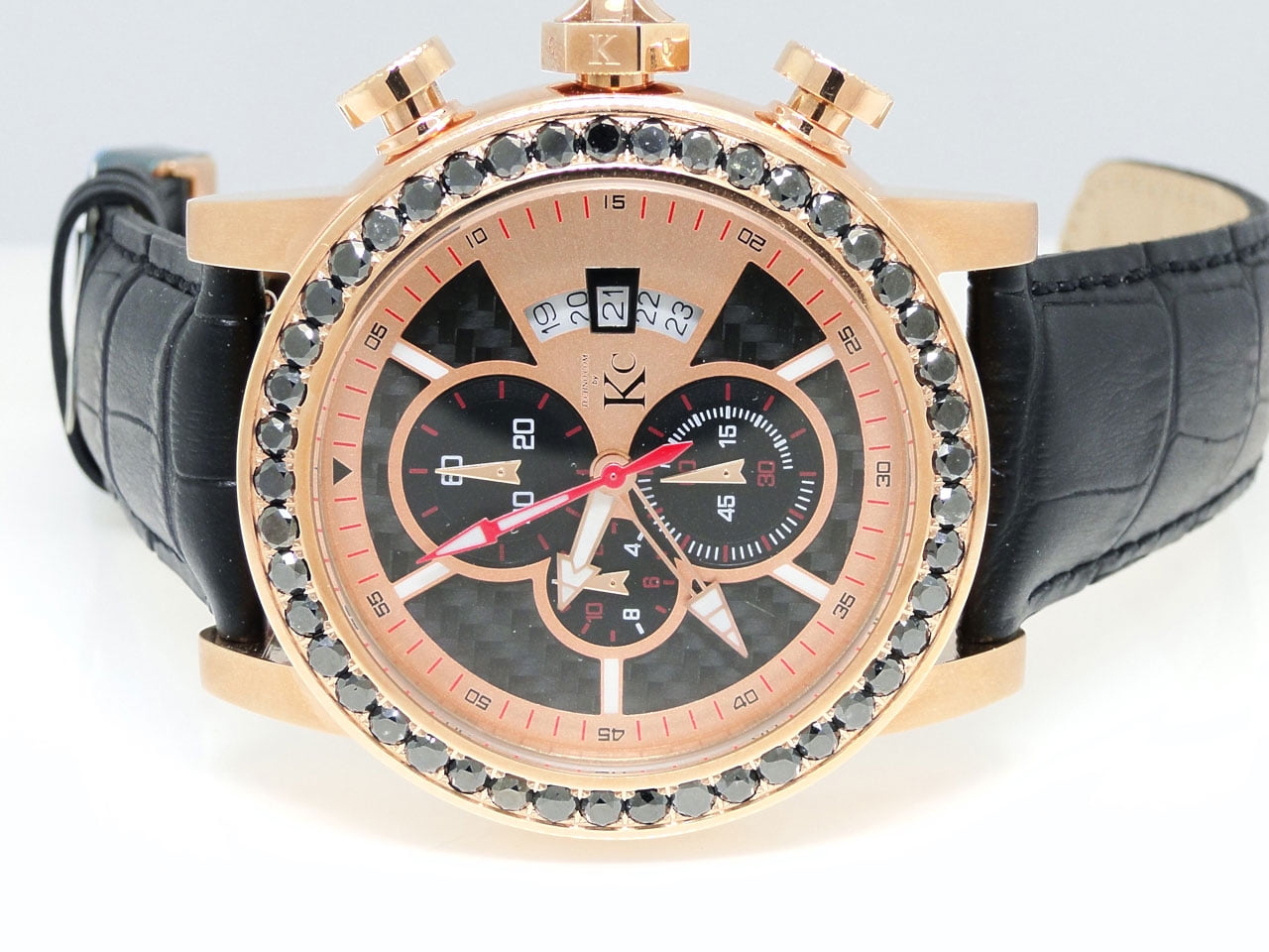 TECHNO COM BY KC Techno Com KC Rose Black Diamond Watch
