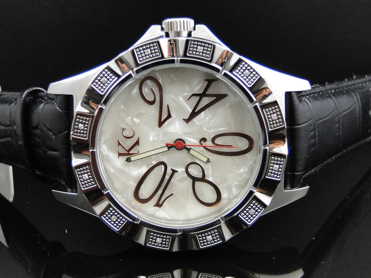 TECHNO COM BY KC Techno Com KC White Mother of Pearl Diamond Watch