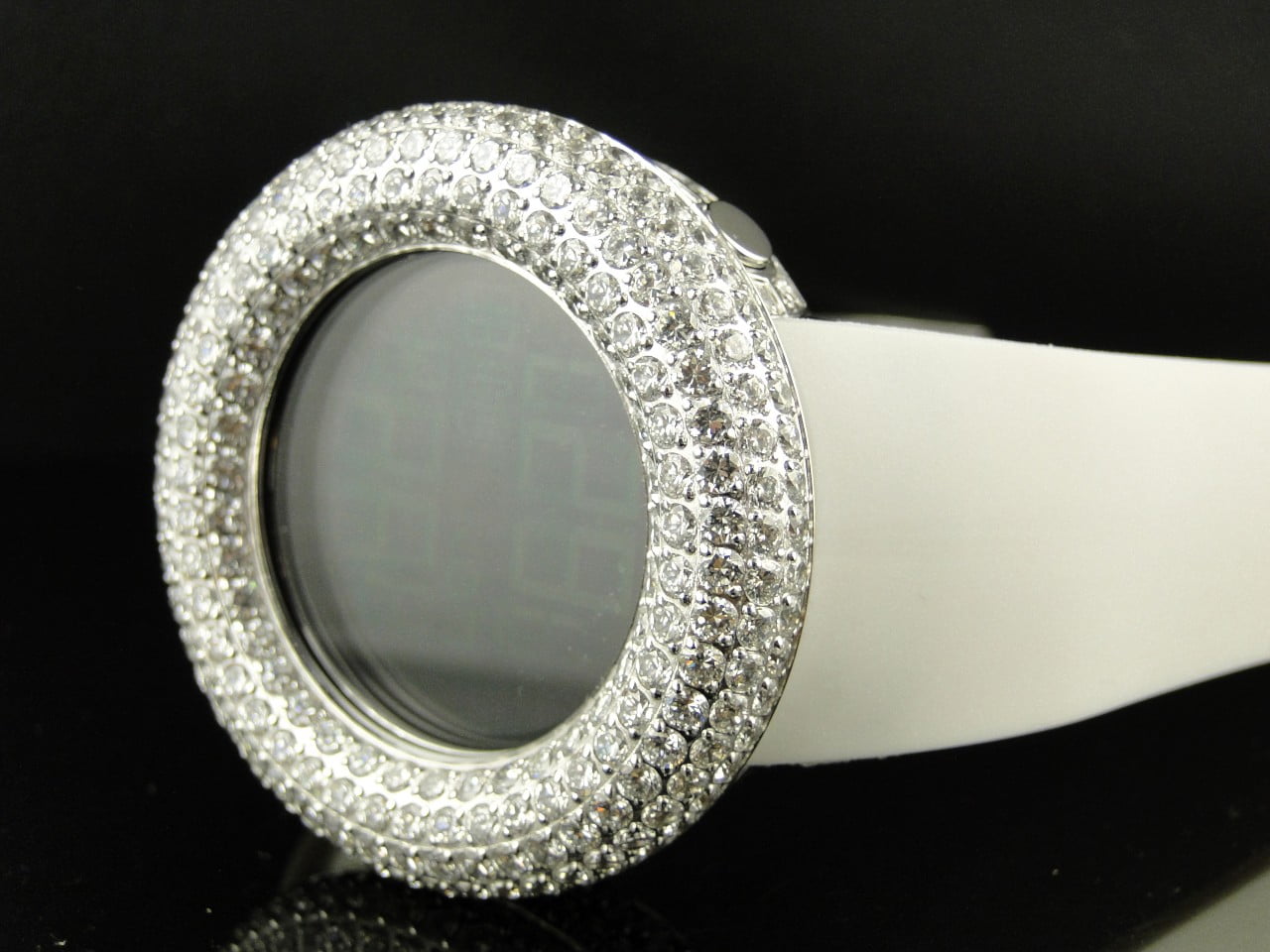 TECHNO COM BY KC Techno Com Kc Joe Rodeo Simulated Diamond Watch 18 Ct