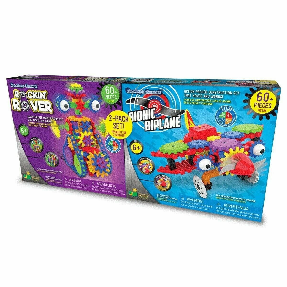 Techno Gears STEM Toys: Rocking Rover & Bionic Biplane Kids