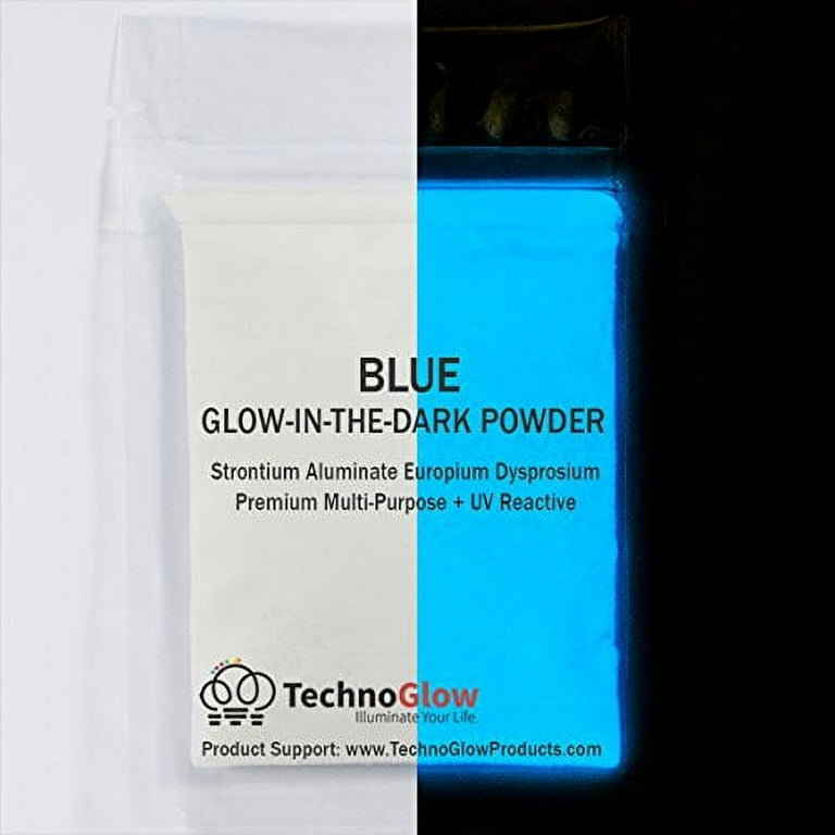 Techno Glow 100g Blue Glow in the Dark Powder 