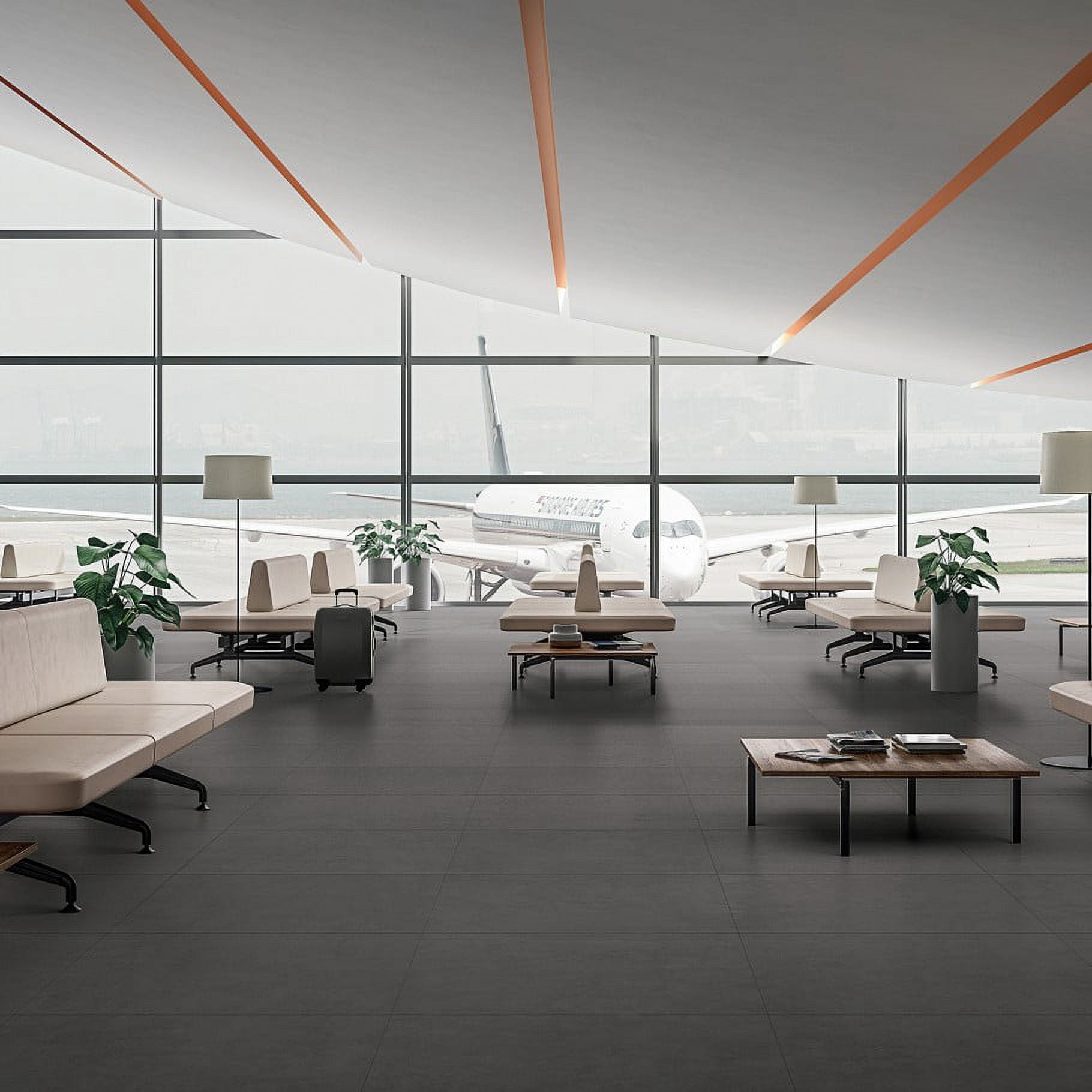 Techno Gray 24 in. x 24 in. Matte Porcelain Floor and Wall Tile (3