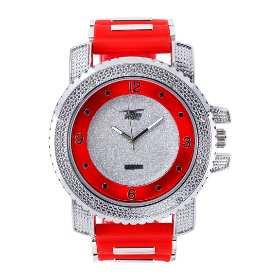 Techno Pave Hip Hop Inspired Men's Bling-ed Out Watch - 52mm Case Size - Quartz Movement