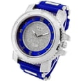 thumbnail image 1 of Techno Pave Hip Hop Inspired Mens Bling-ed Out Watch - 52mm Case Size - Quartz Movement (7758 / Blue), 1 of 4
