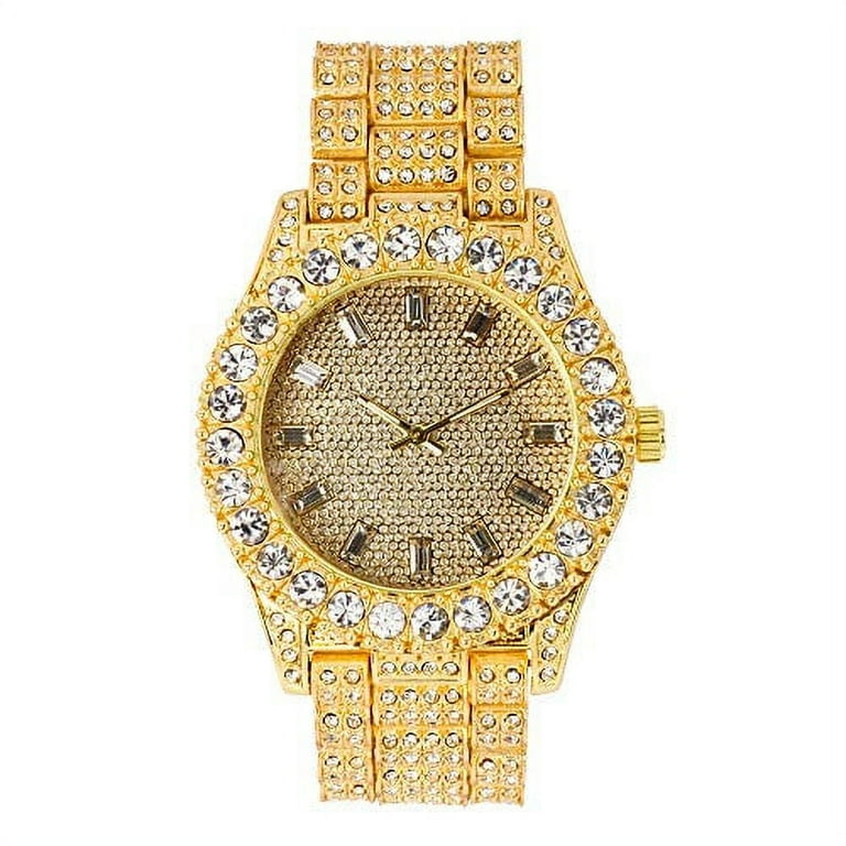 Amazon Techno Pave Watch Review Techno Pave Mens Gold Plated Iced