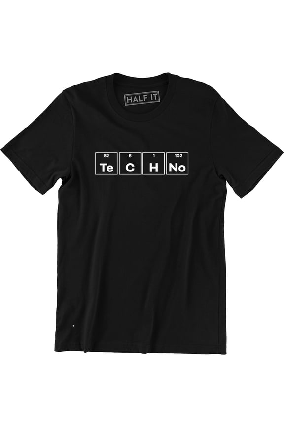 Techno Periodic Table Festival Dj Rave Music Lover Men's T-Shirt