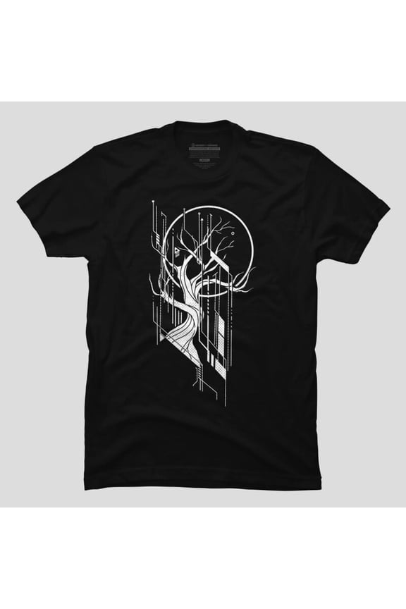 Techno Tree Futuristic Electronic Dance Music Graphic H44507 Unisex T-Shirt, Up to 5XL Available