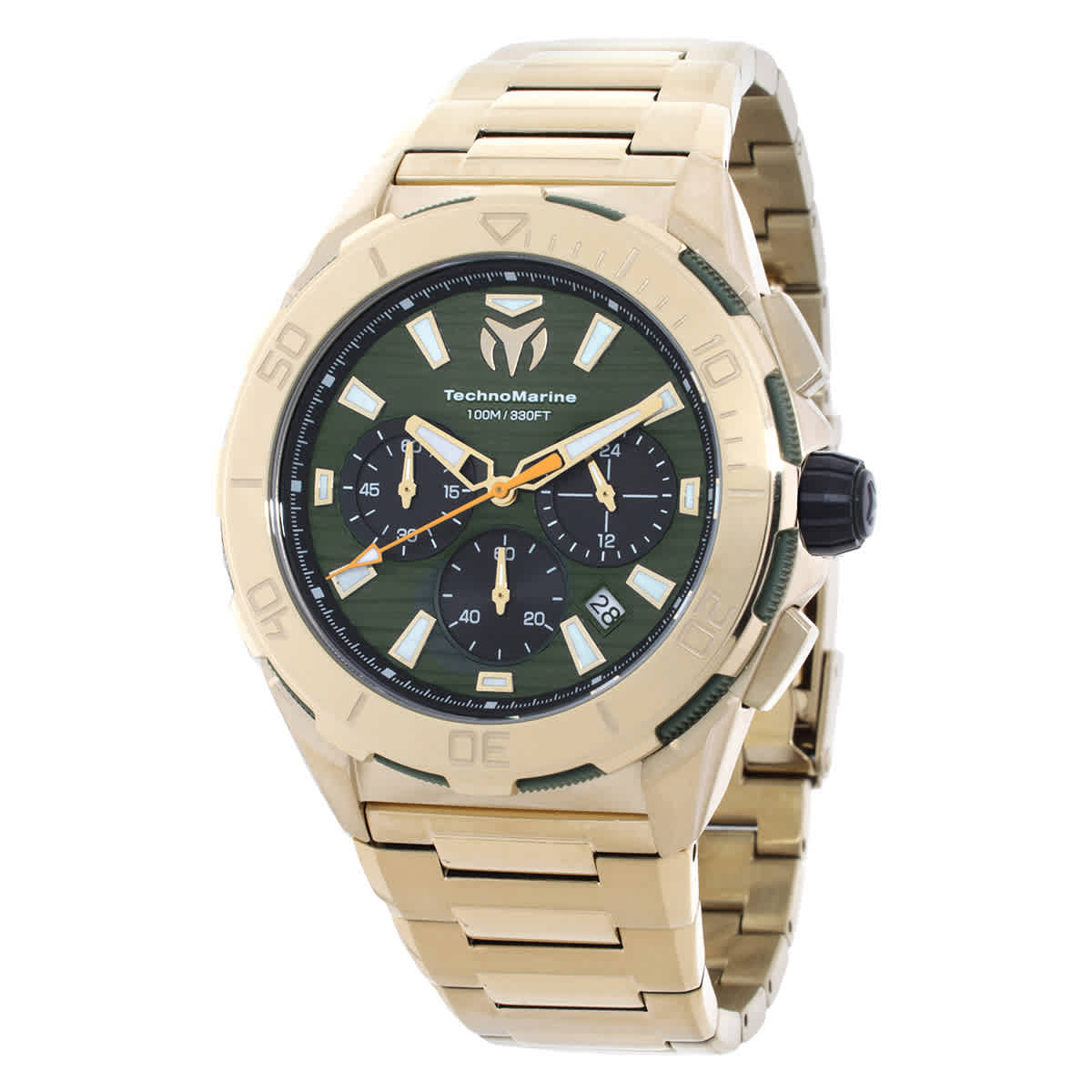 TechnoMarine Seven Seas GMT Chronograph Olive Green and Black Dial