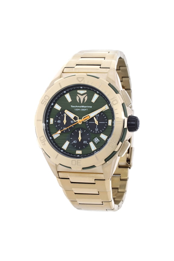 Seven Seas GMT Chronograph Olive Green and Black Dial Men's Watch TM-725031