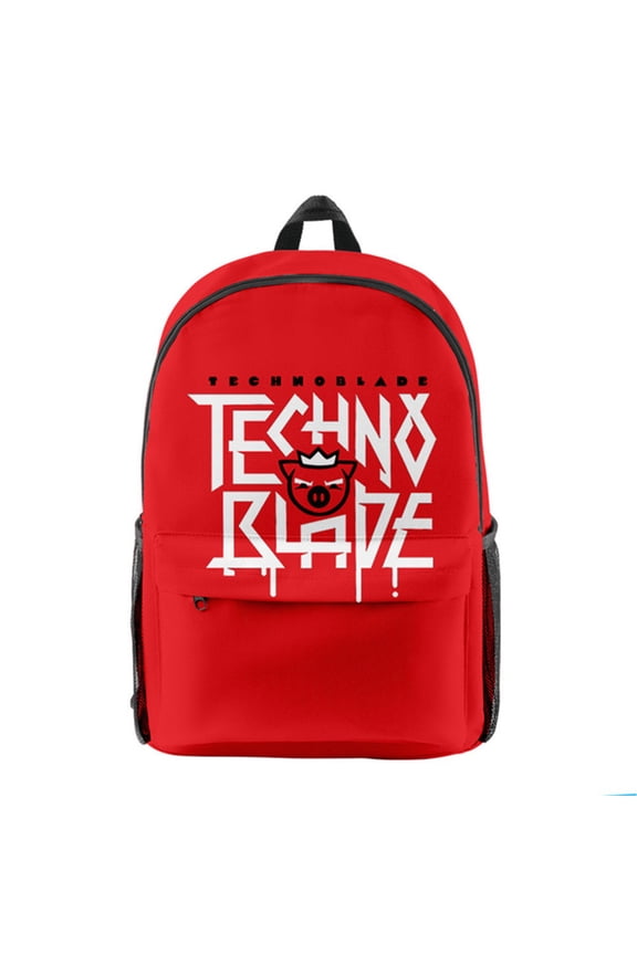 Technoblade Cosplay Backpack Casual Travel Bag Hip Hop Style Daypack Fashion Bags