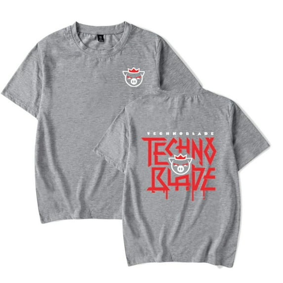 Technoblade Merch T-Shirt Unisex Casual Crewneck Summer Short Sleeve Fashion Tee Shirt
