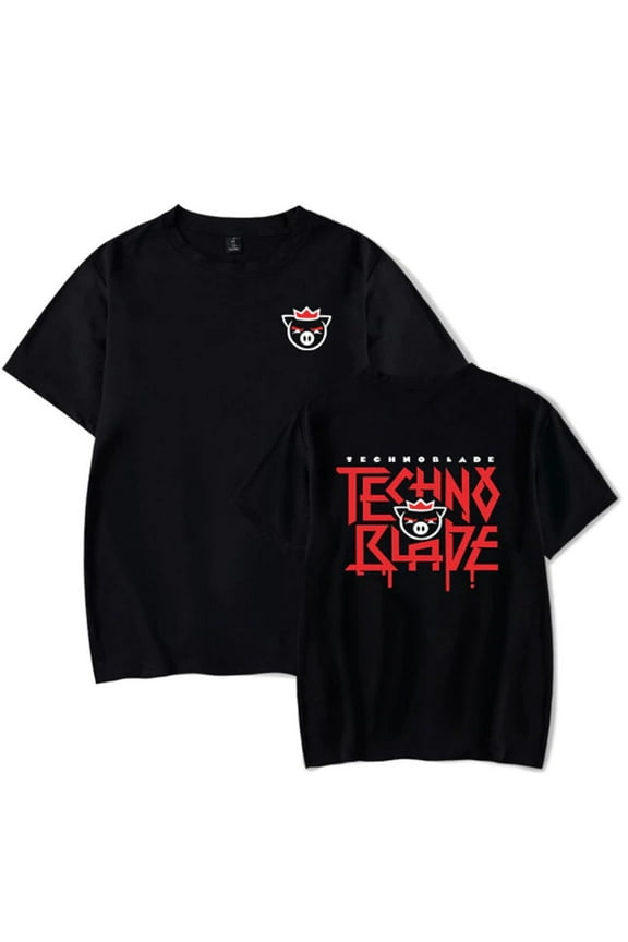 Technoblade Merch T-Shirt Unisex Casual Crewneck Summer Short Sleeve Fashion Tee Shirt