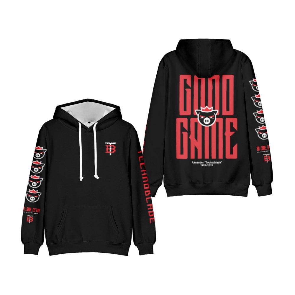 Technoblade Never Dies Good Game Hoodie Cosplay Long Sleeve Casual Fashion  Sweatshirt