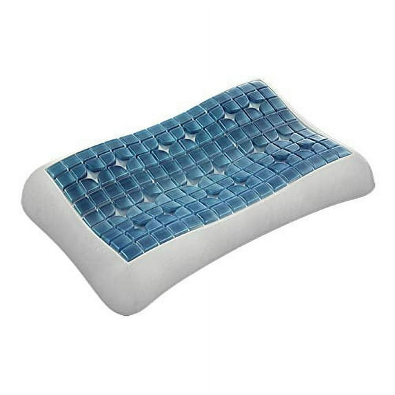 Technogel Contour Cooling Gel Pillow - Patented Ergonomic Design For Deeper Sleep - Queen Size