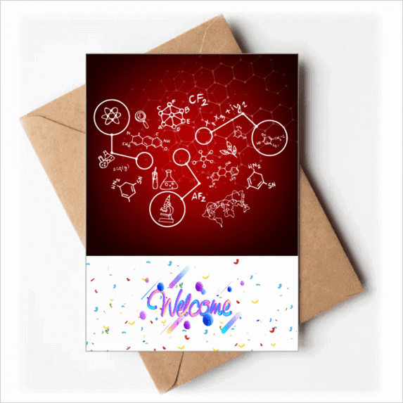 Technological Sense Organic Chestry Molecular Welcome Back Greeting Cards Envelopes Blank