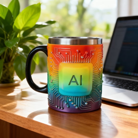 Technology Chip Shape Stainless Steel Mug Coffee Beer Cup Circuit Board Design Creative Tech Themed Drinkware Durable Metal Coffee Mug for Office Home Desk Colleagues Gift