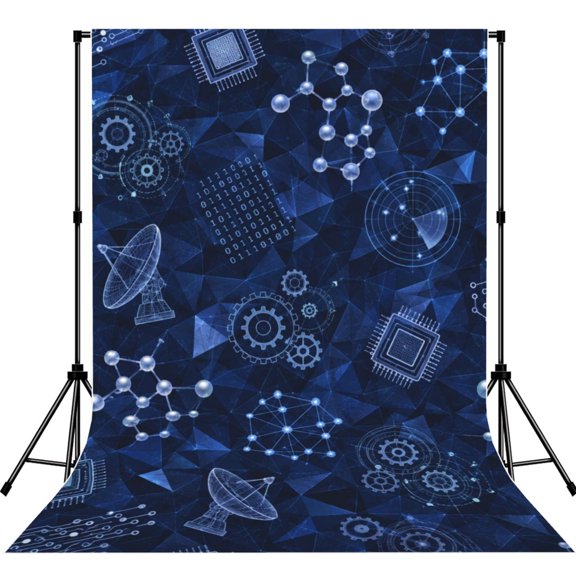 Technology Engineering Pattern Photography Backdrop 5x7Ft Background for Photo Studio Video Recording Birthday Party Wedding Home Decor