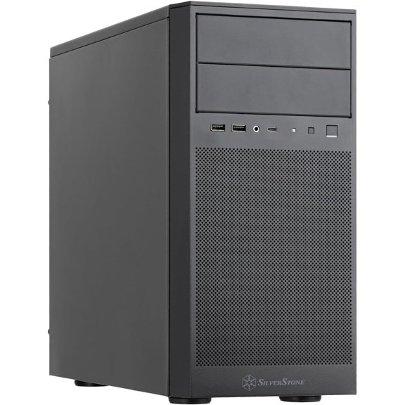 Technology FARA 314 All Metal Compact Micro-ATX Tower Chassis with Tremendous Storage Drive Compatibility, SST-FA314-B