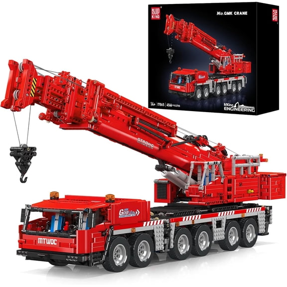 Technology Mobile Crane Building Kits, 4566 Pieces APP Remote Control Heavy Crane Truck with Motor, RC Truck Building Set for Adult
