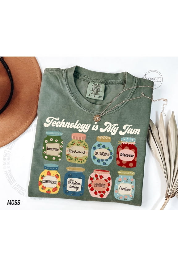 Technology Teacher Shirt Cute Tech Teacher Gift Technology is My Jam STEM Teacher Computer