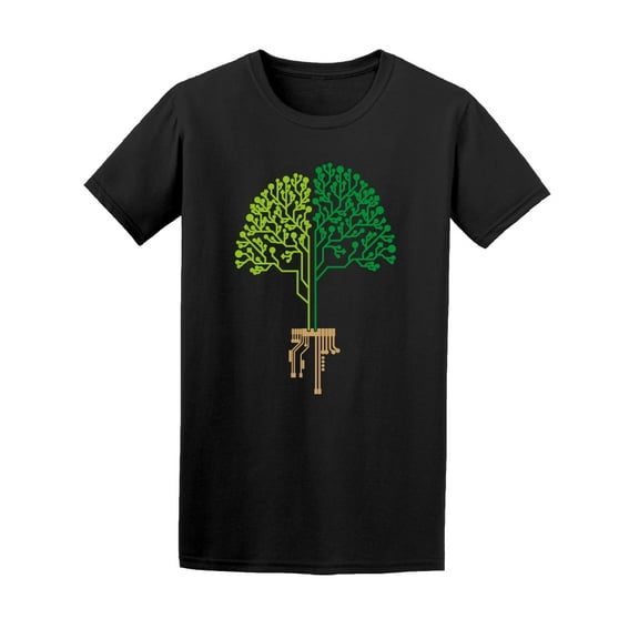 Technology Tree Circuit T-Shirt Men -Image by Shutterstock, Male x-Large