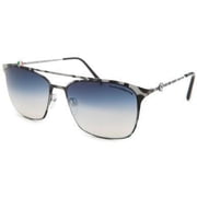TechnoMarine Cruise Aviator TMEW003-01 Gradient Lens Double Bridge Metal Sunglasses   Grey / Blue UV Protection Designer Pilot Shades for Men & Women
