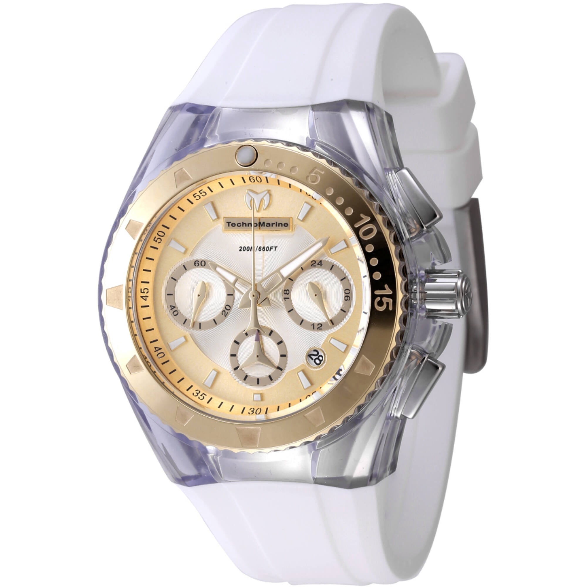 Technomarine Chronograph Ladies Watch Stainless St TechnoMarine Cruise Glitz Chronograph Quartz Silver Dial  main image 3