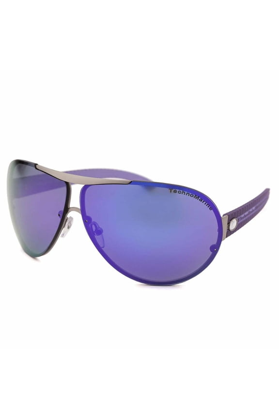 Tmew007-04 Cruise Speedway Aviator Silver-Tone  Purple Mirrored Lenses