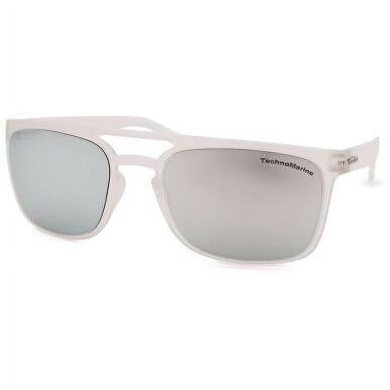 Technomarine Manta Ray TMEW00609 Rectangular Frame Mirrored Lens Sunglasses Silver