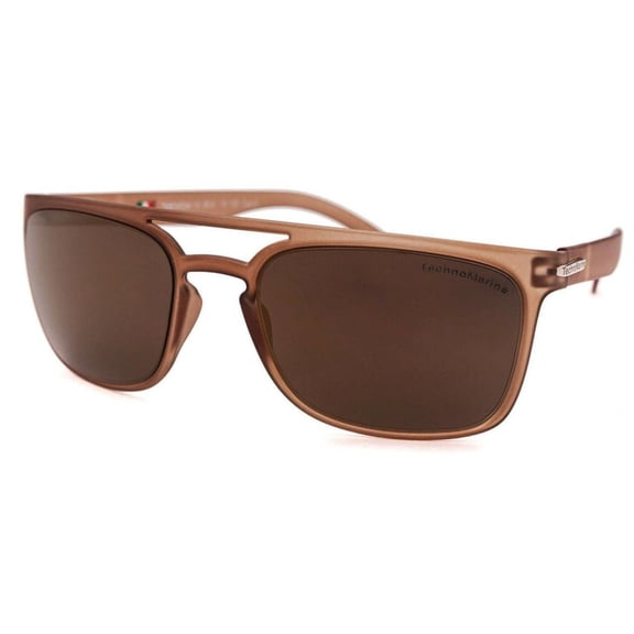 Technomarine Manta Ray TMEW006-13 Taupe Rectangular Frame Brown Mirrored Lens Sunglasses - Made In Italy