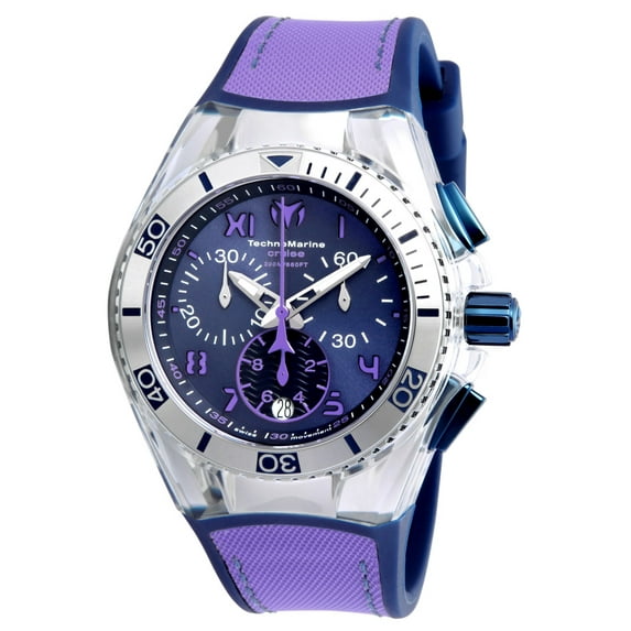 Technomarine Men's Unisex TM-115021 Cruise California Quartz Blue, Purple Dial Watch