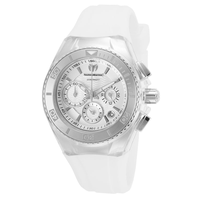 TechnoMarine TM-115038 ホワイト クロノグラフ Technomarine TM-115038 Women's Cruise Original Silver Dial