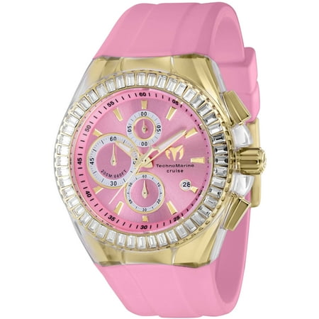Technomarine TM-121157 Men's Cruise Glitz Pink Strap Chrono Watch