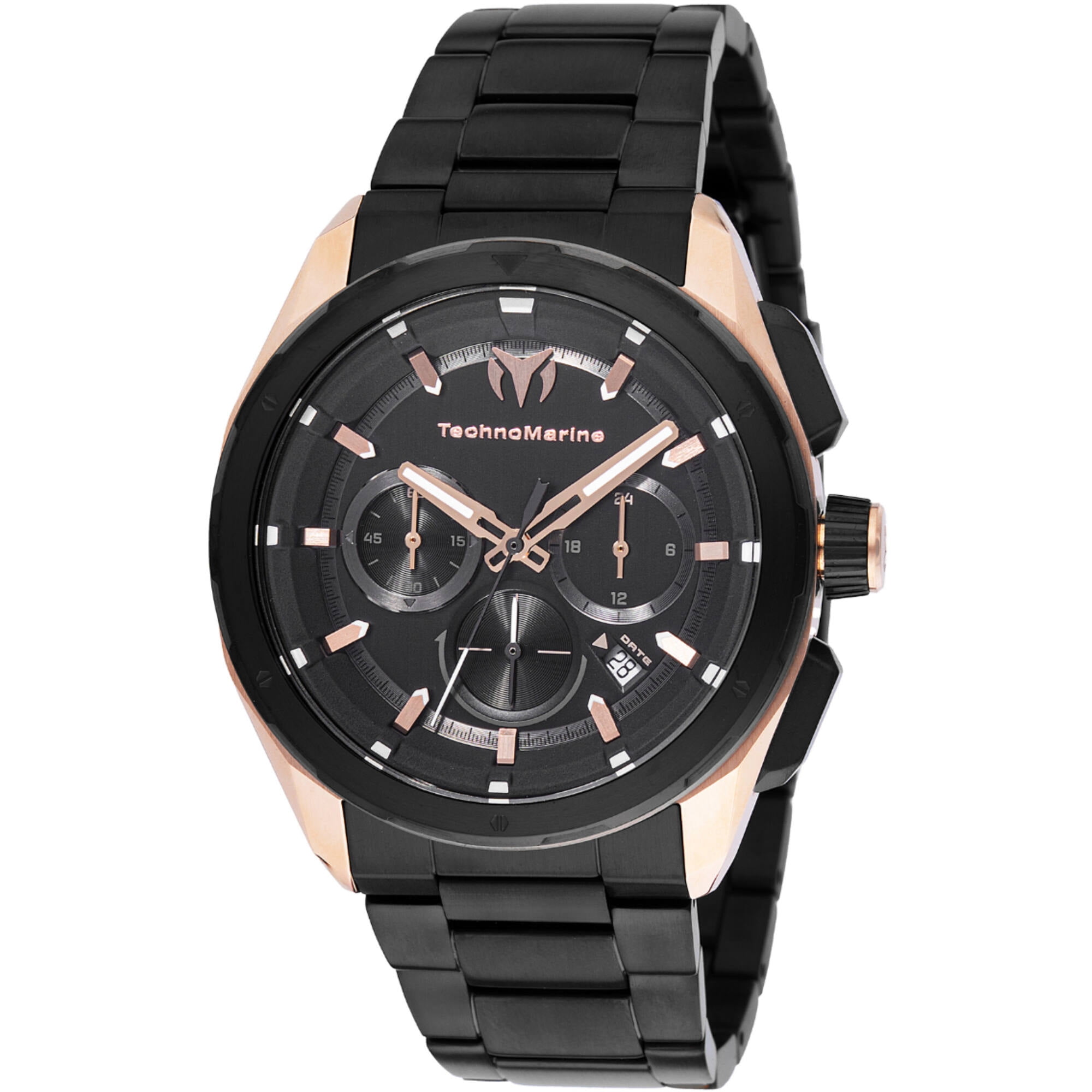 マンネンロウ Technomarine TM-318092 Men's Ocean Nomad Chrono Black Steel Watch