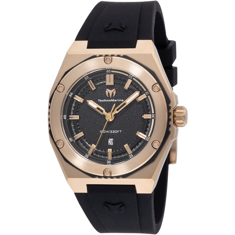 Technomarine Coral Quartz Black Dial Ladies Watch TM-416056