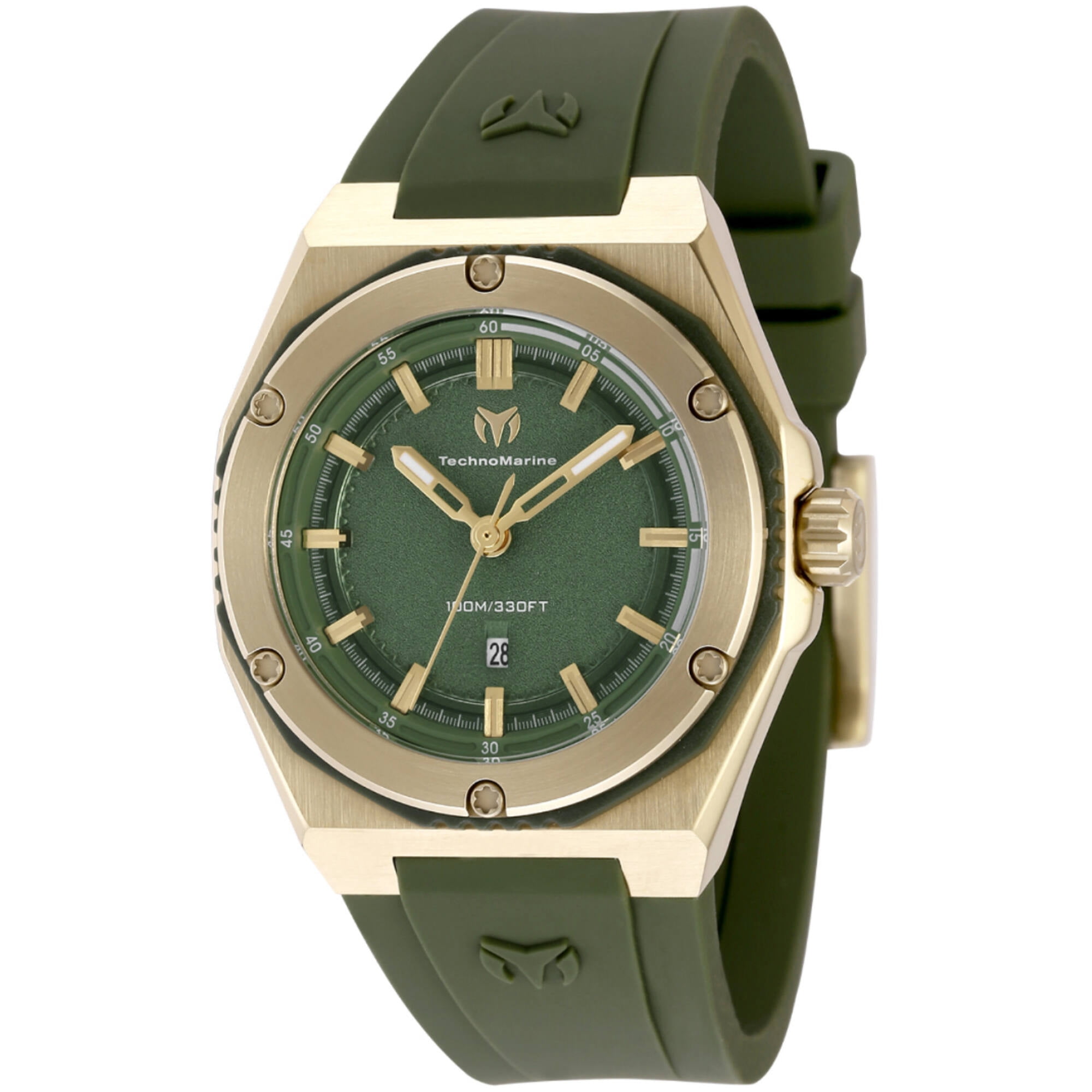 NWT Technomarine Coral Quartz Olive Green Dial Ladies Watch NWT Authentic Technomarine Coral Quartz Green Dial Women\ main image 4